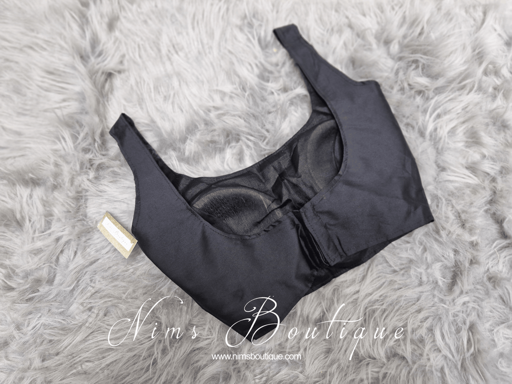 Nims Boutique The NB Black Silk Blouse petite sizes 4-8