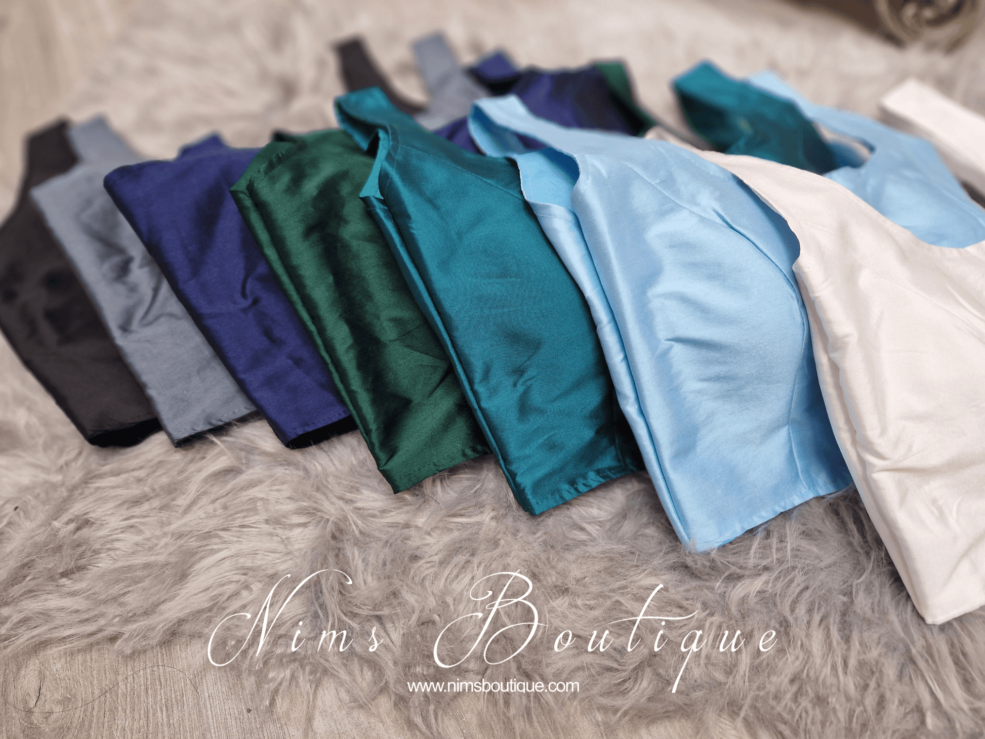 Nims Boutique The NB Dark Green Silk Blouse petite sizes 4-8