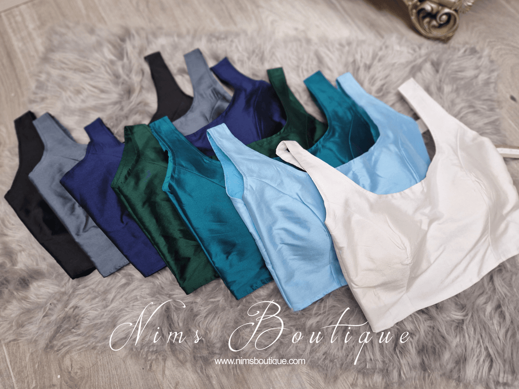 Nims Boutique The NB Navy Silk Blouse petite sizes 4-8