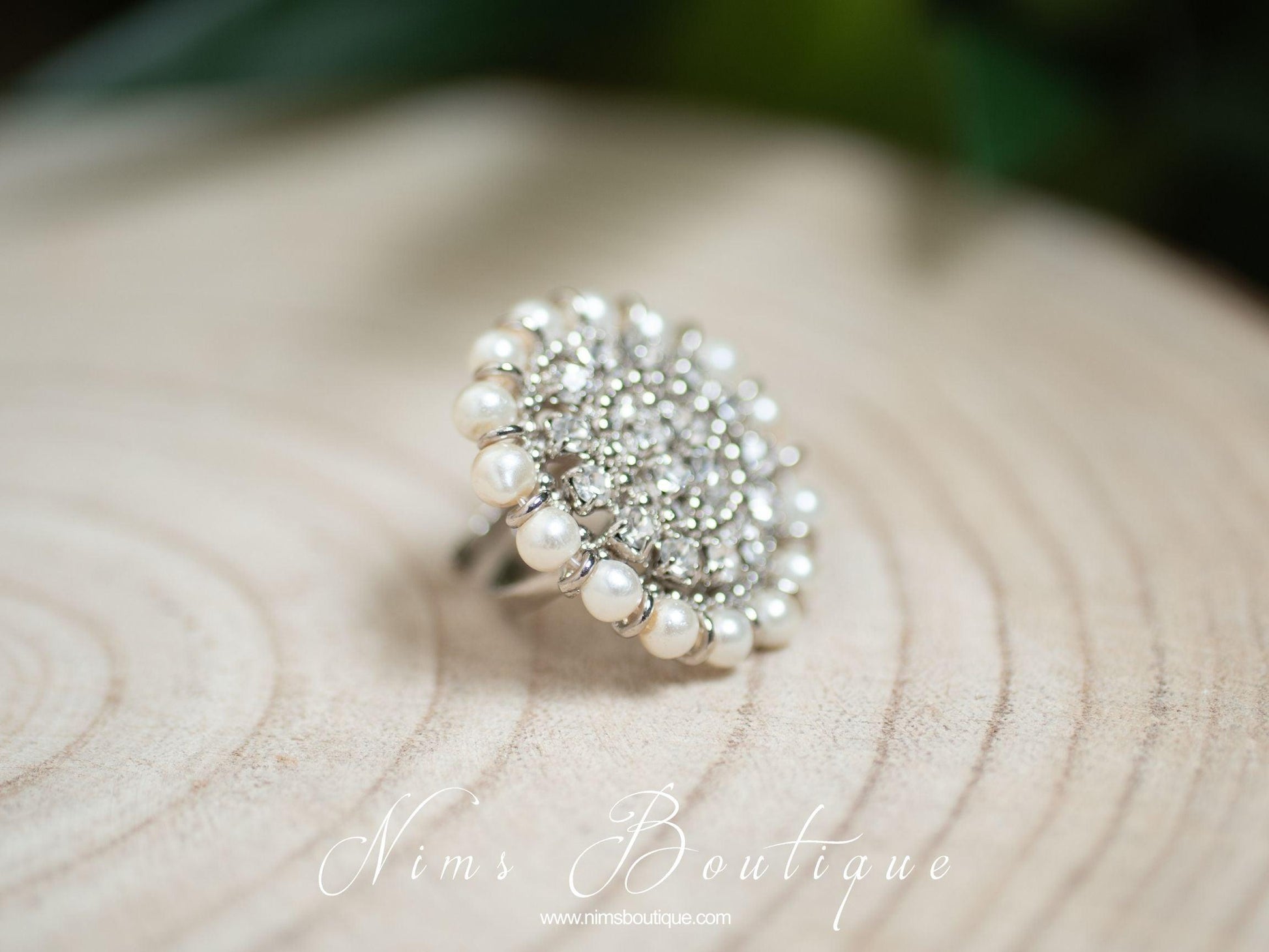 Nims Boutique Royal Silver & Pearl Ring