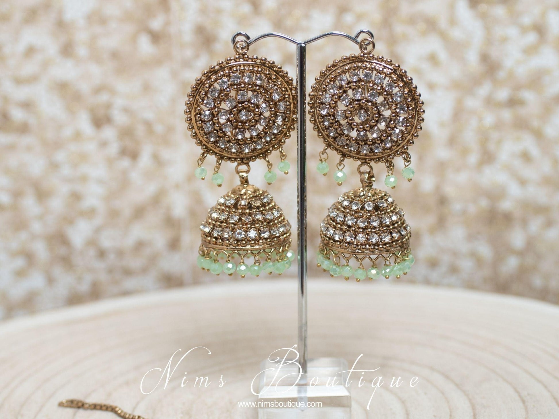 Nims Boutique Royal Mint Chumke & Tikka Set