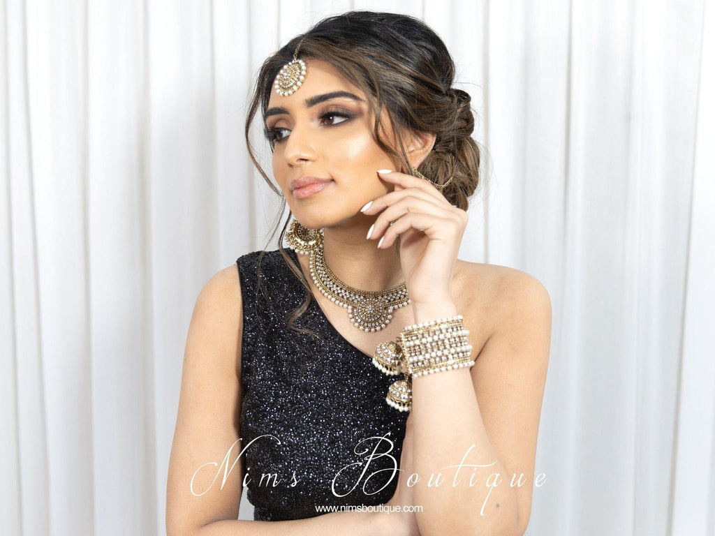 Nims Boutique Royal Pearl Bracelet with hanging chumke