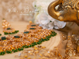 Pari Maharani Green & Gold Set
