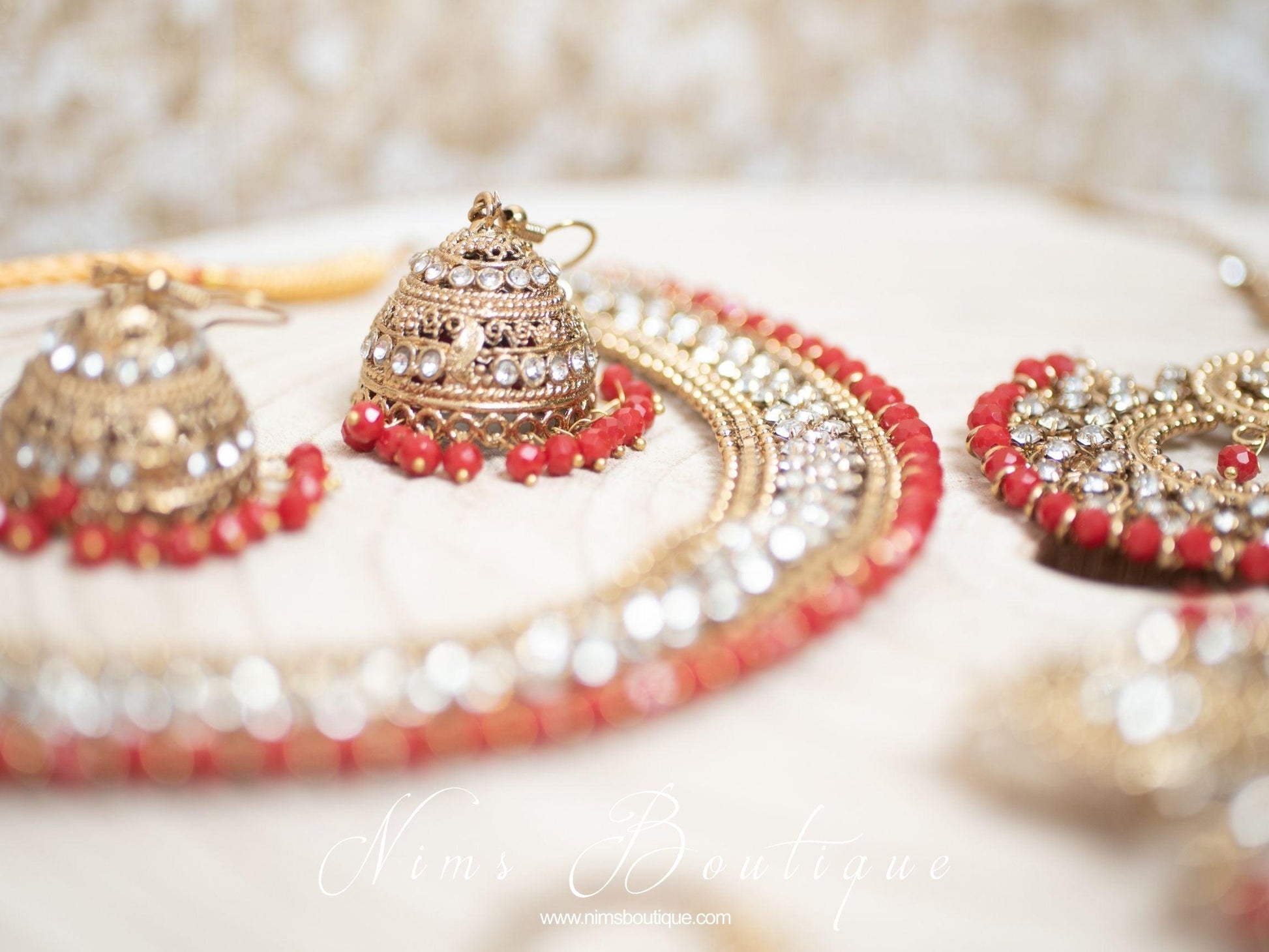 Nims Boutique Royal Red Statement Necklace