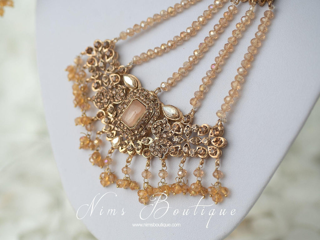 Nims Boutique Ananya Peach Maharani Set