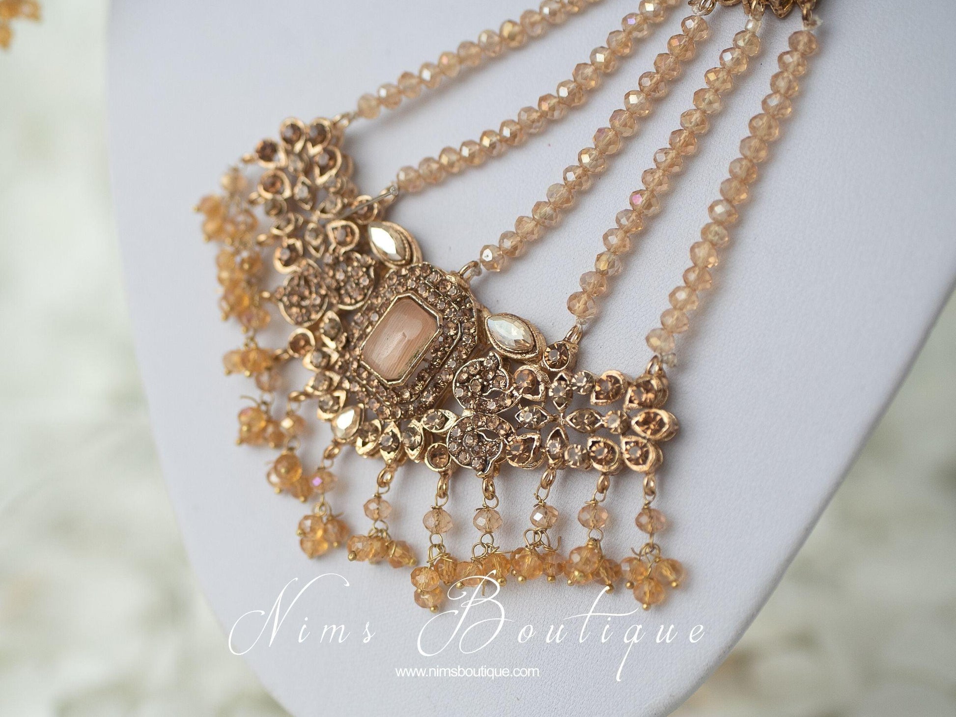 Nims Boutique Ananya Peach Maharani Set