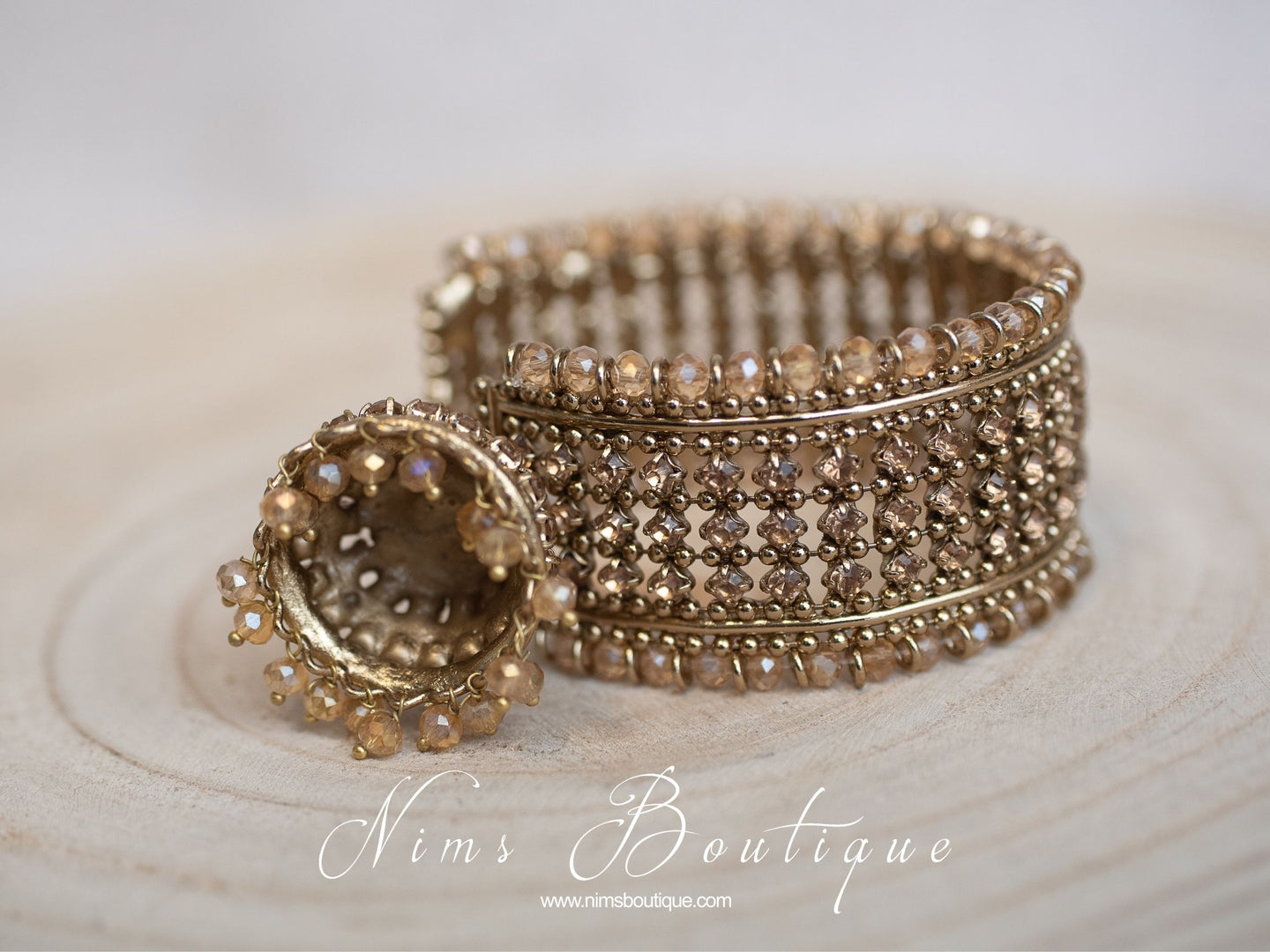 Gold stone Royal Bracelet with chumka