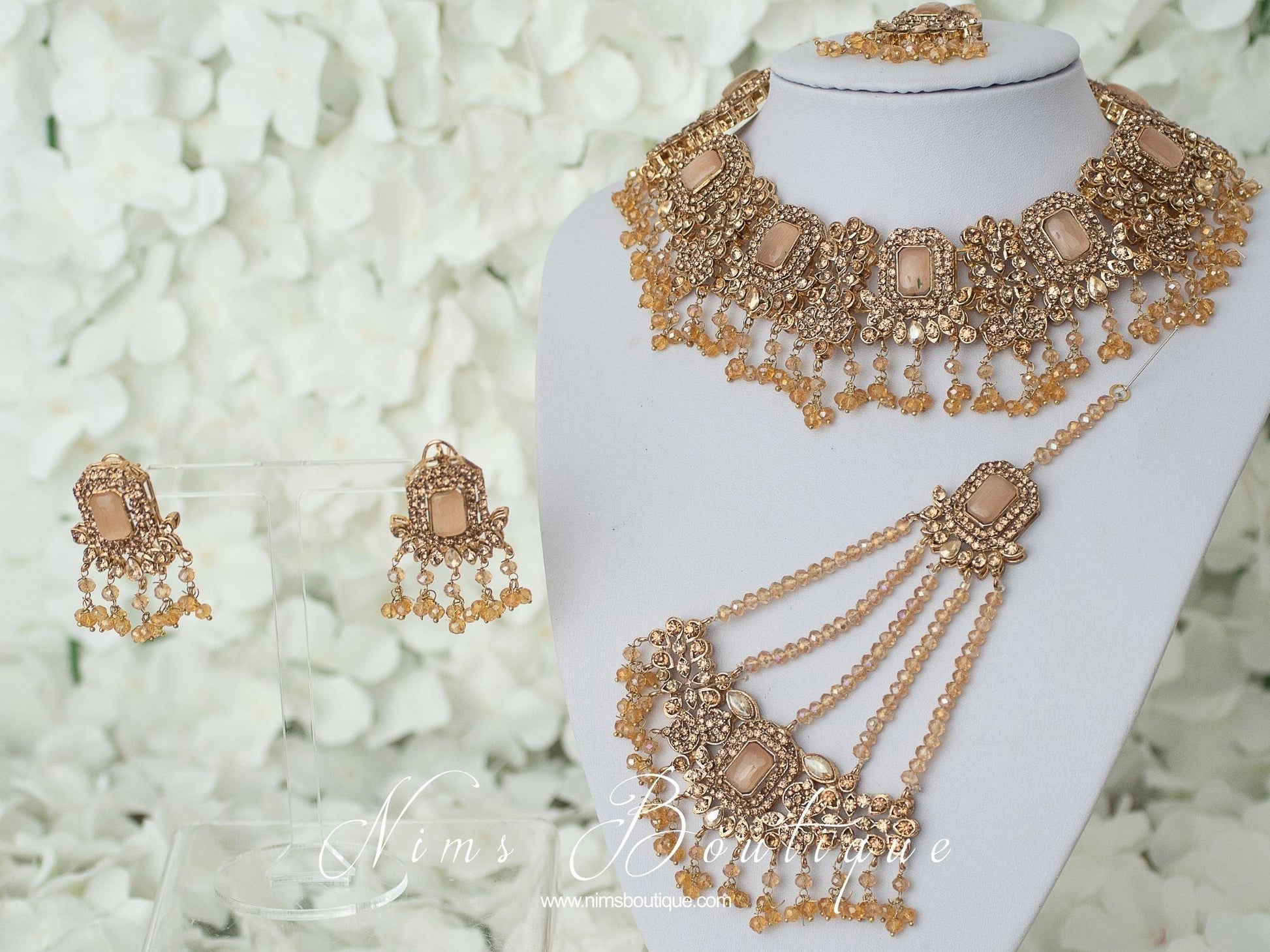 Nims Boutique Ananya Peach Maharani Set