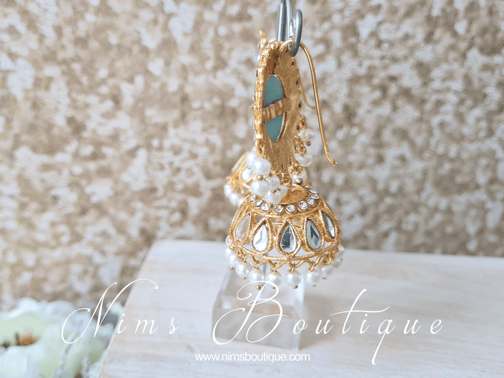 Nims Boutique Shruti Maharani Light Gold Mirror Chumke medium