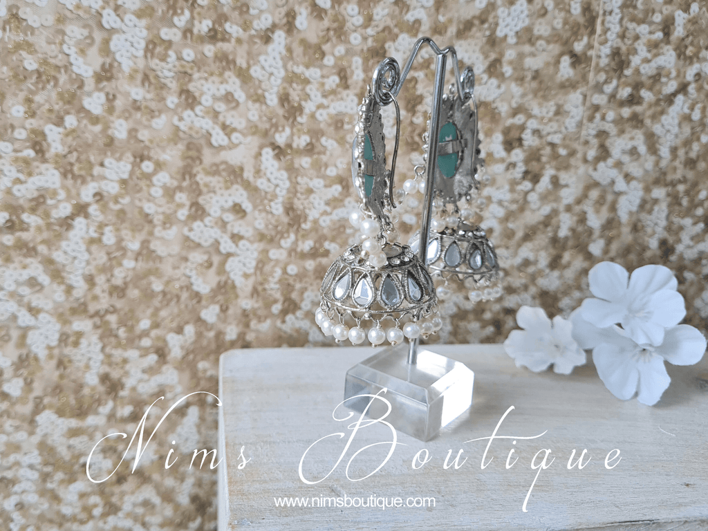 Nims Boutique Shruti Maharani Silver Mirror Chumke medium