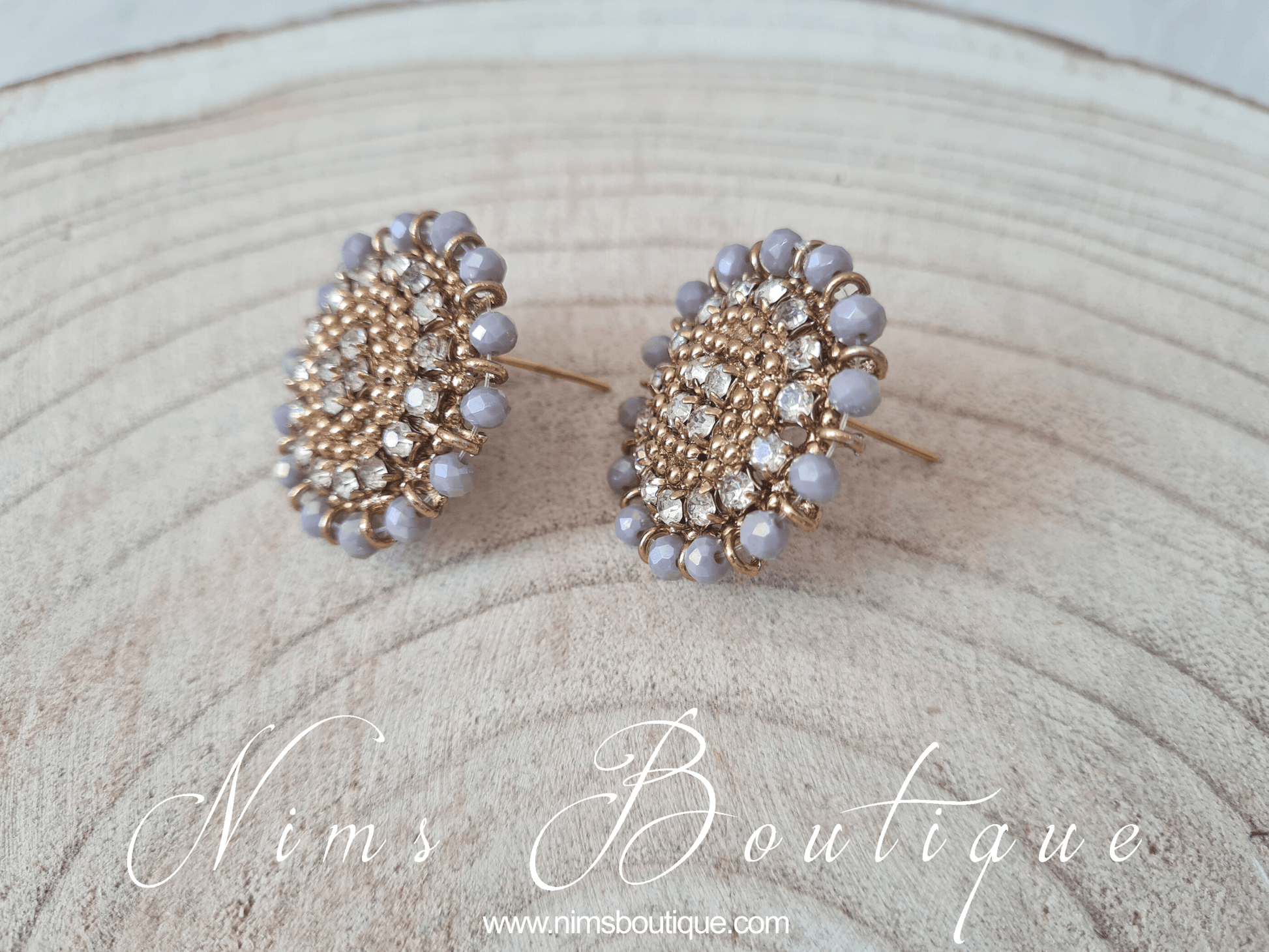 Nims Boutique Royal Grey Stud earrings