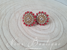 Royal Red Stud earrings
