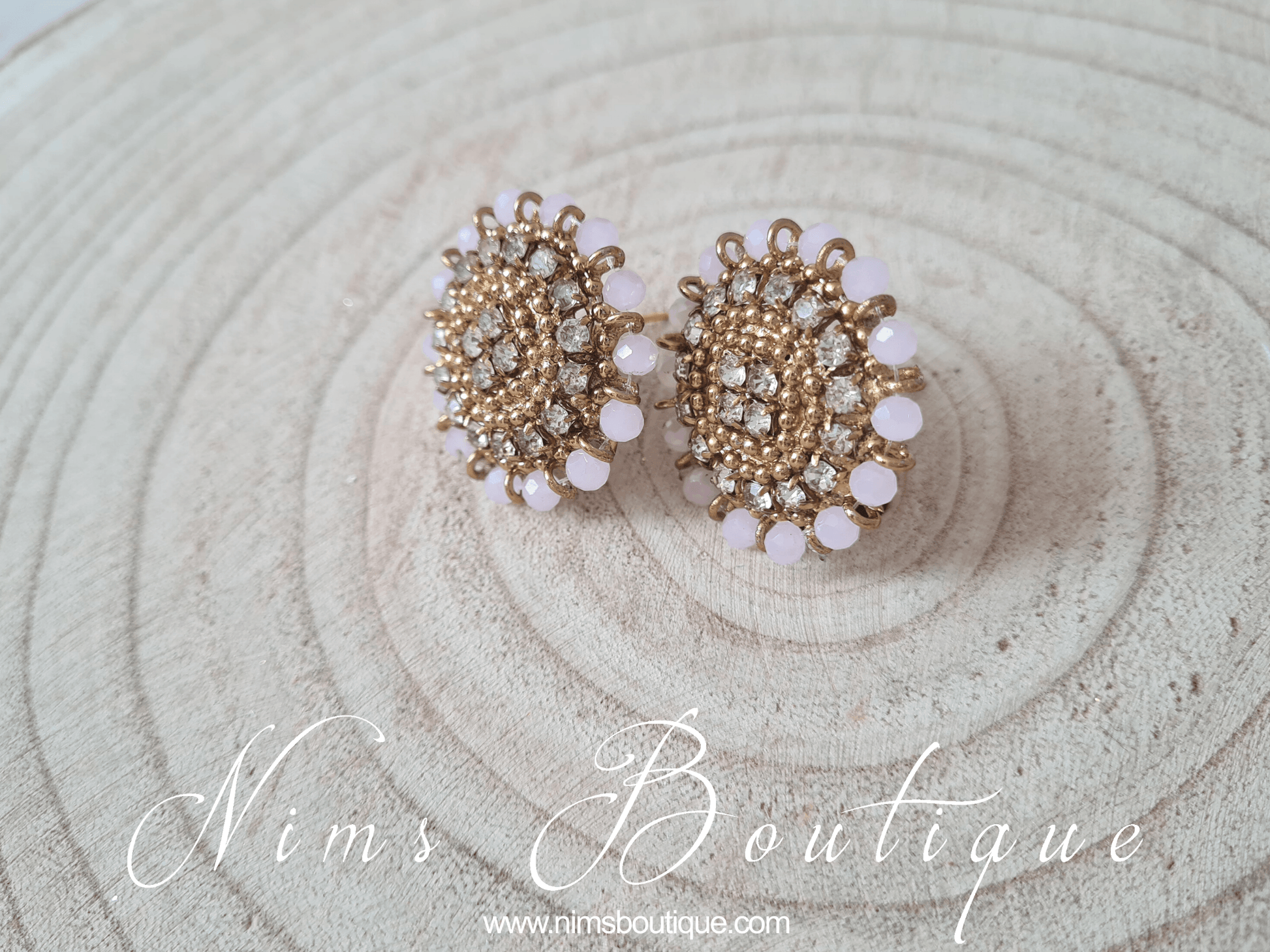 Nims Boutique Royal Blush Stud Earrings