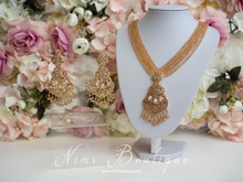 Nims Boutique Neena Gold Long Necklace Set