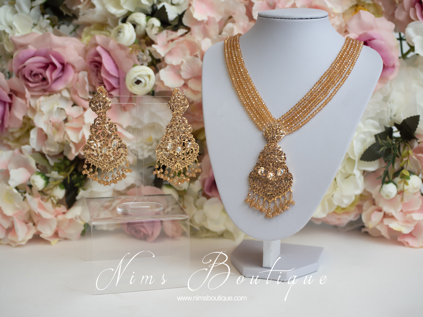 Neena Gold Long Necklace Set