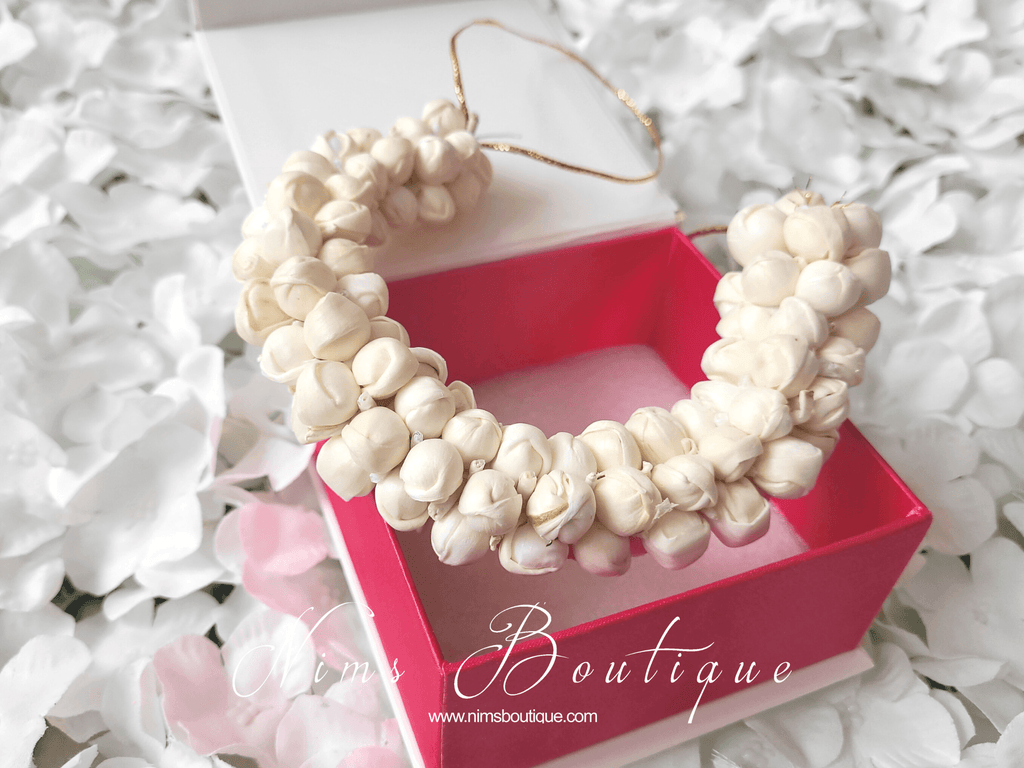 Nims Boutique Jasmine Gajra Faux Hair Flowers
