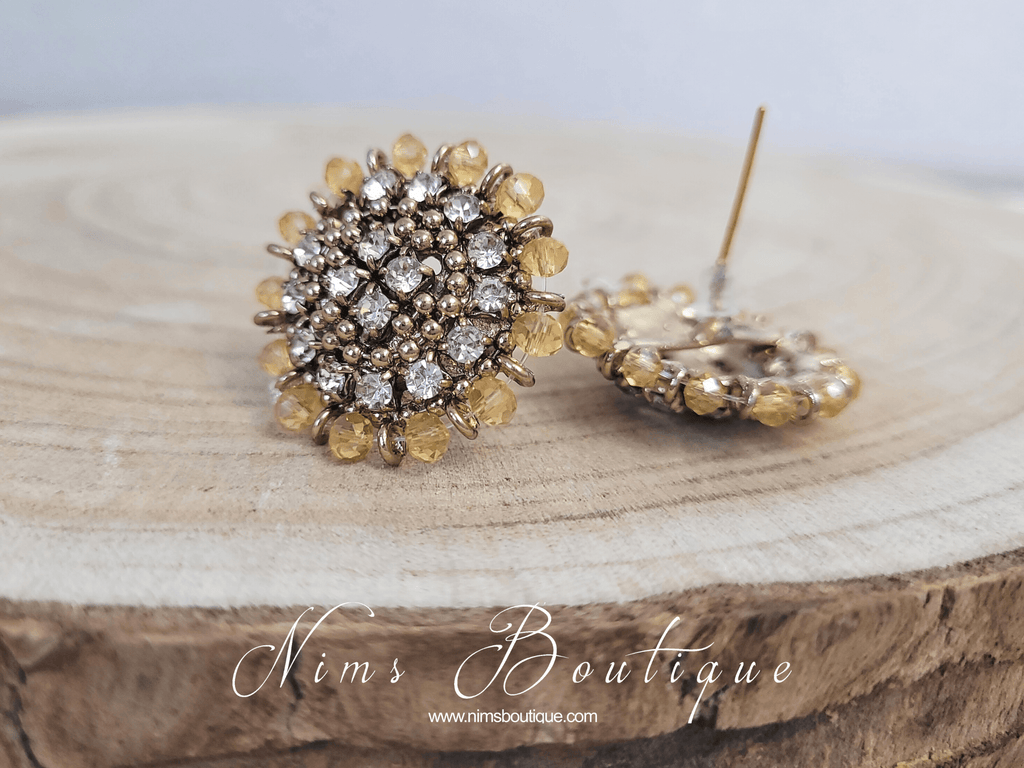 Nims Boutique Royal Gold Stud Earrings