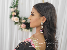 Nims Boutique Payal Black Blossom Chumke Earrings 2