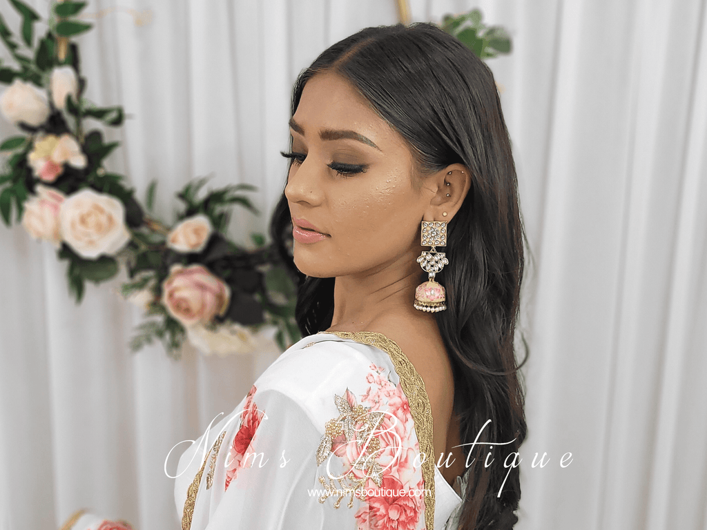 Nims Boutique Payal Peach Blossom Chumke Earrings