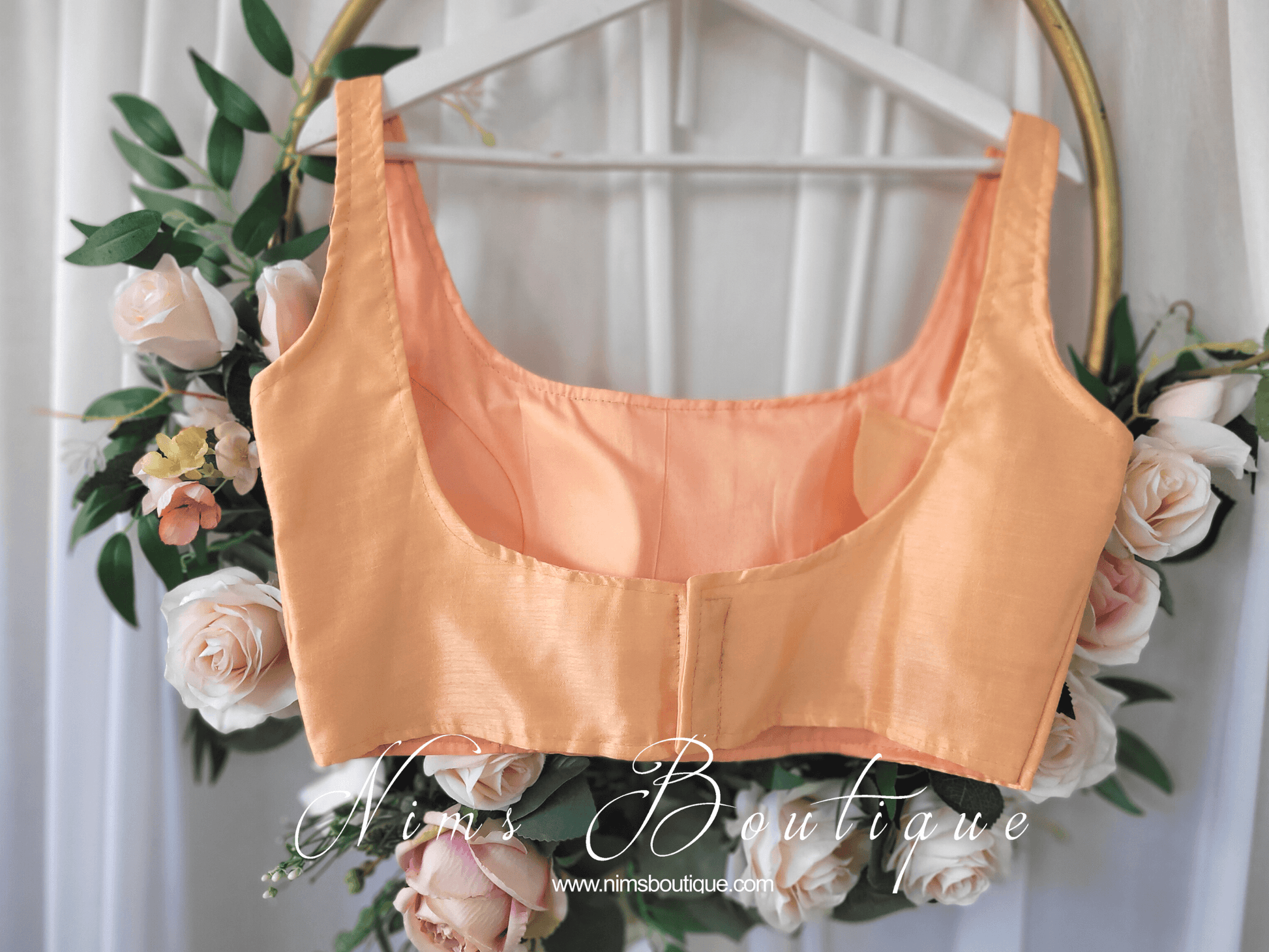 Nims Boutique The NB Bright Peach Blouse 10-12