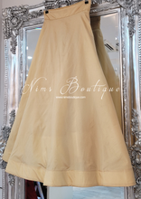 Gold Plain Semi stitched skirt/lehnga