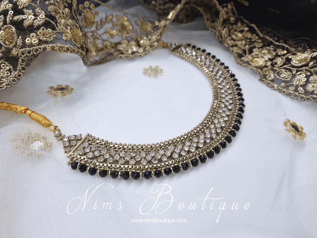 Nims Boutique Royal Statement Black Necklace