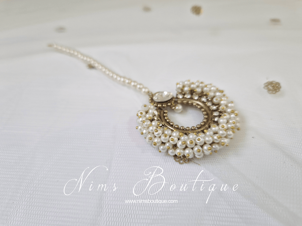 Nims Boutique Meghna Pearl Cluster Tikka