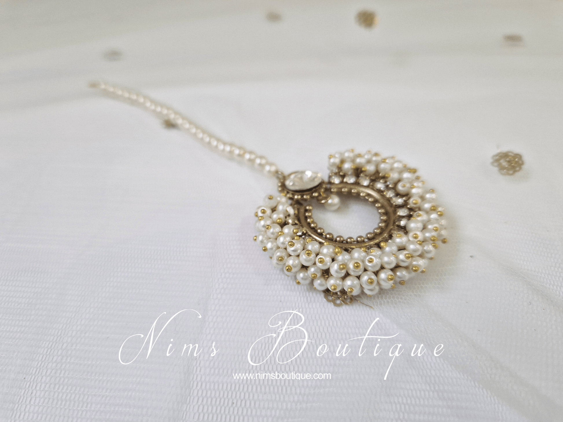 Nims Boutique Meghna Pearl Cluster Tikka