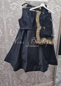Readymade Black Silk skirt/lehnga (sizes 4-20)
