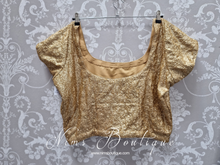Luxury Rose Gold Sequin cap sleeved Blouse (size 20-26)
