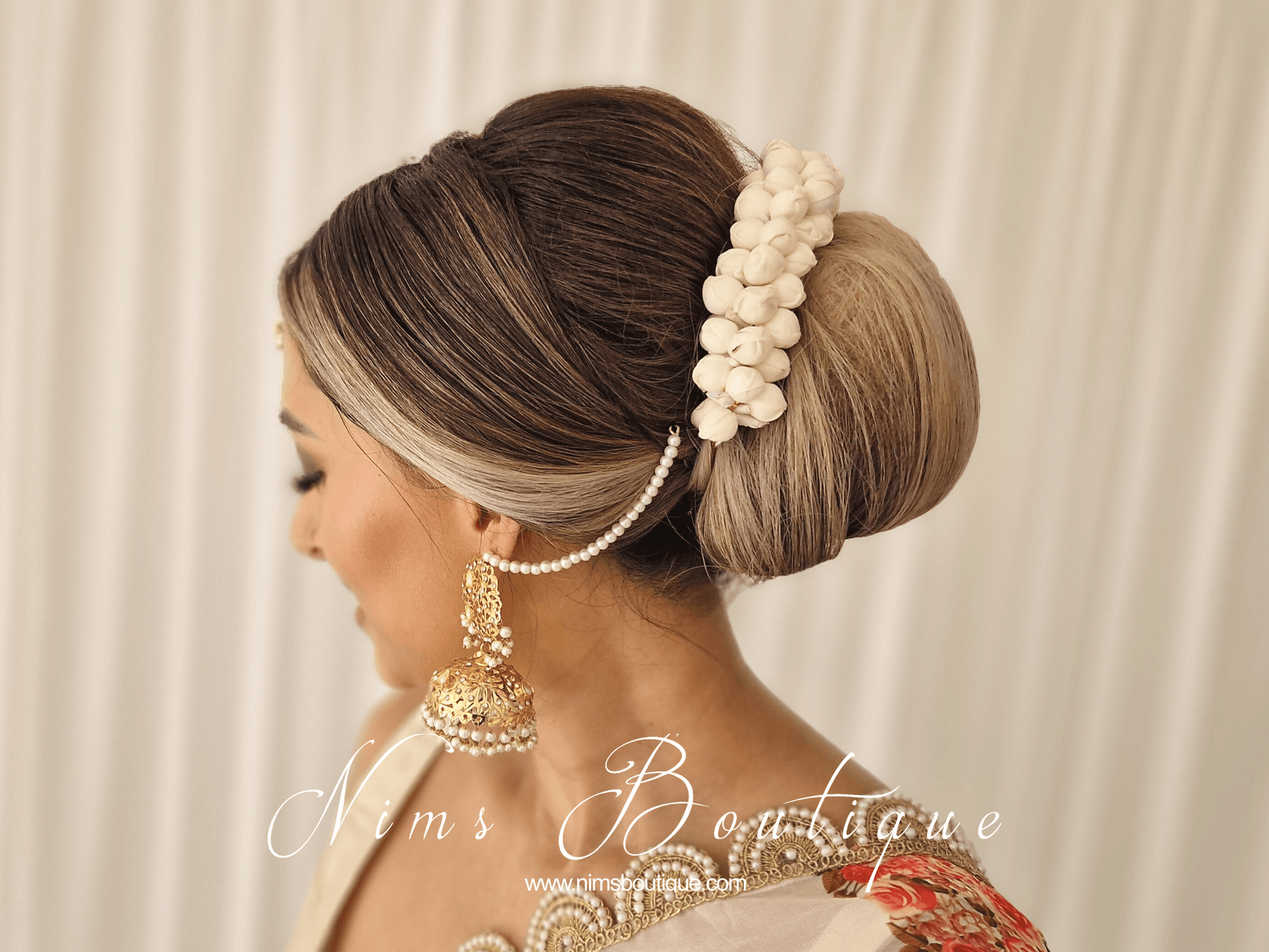 Nims Boutique Jasmine Gajra Faux Hair Flowers