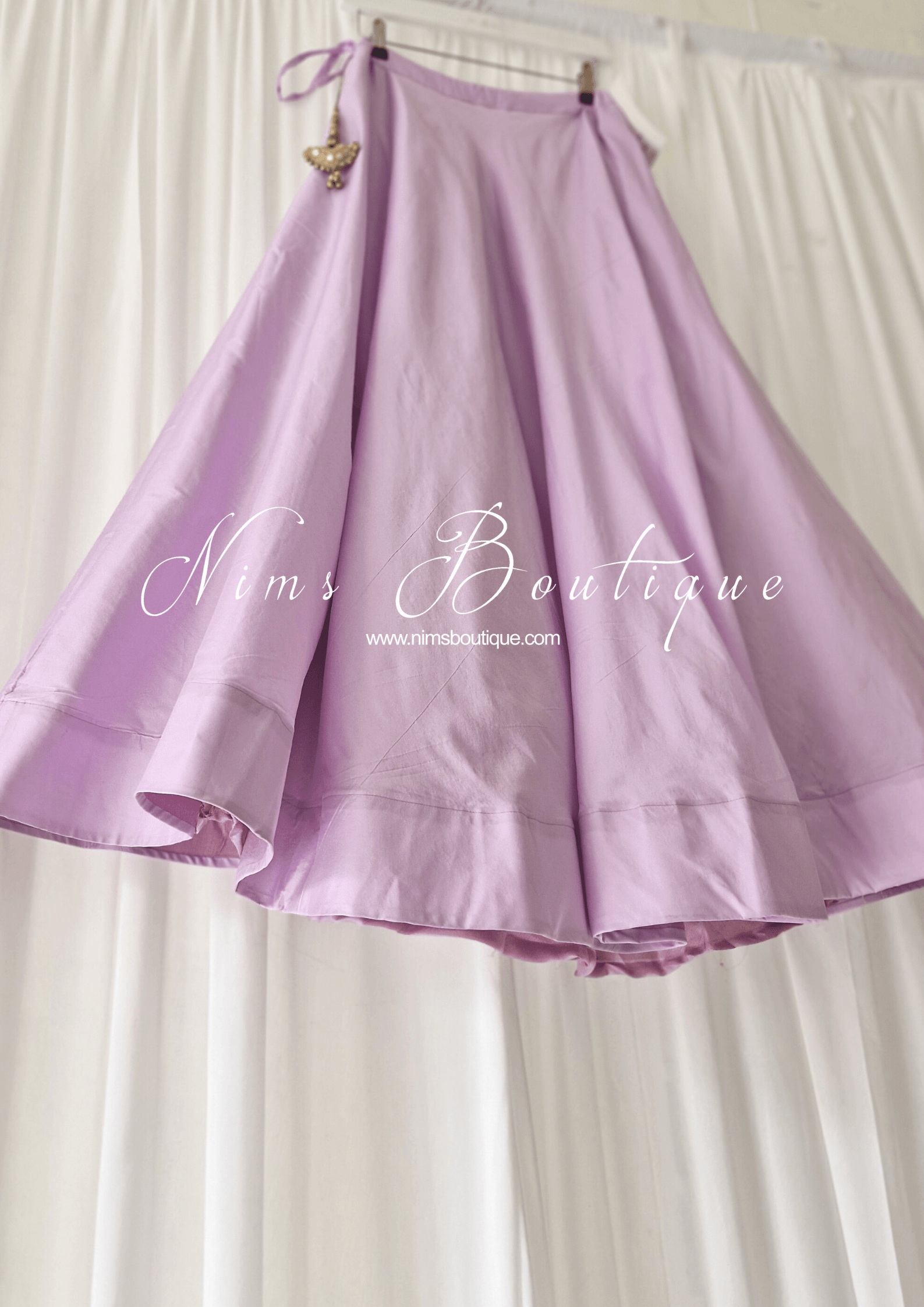 Nims Boutique Readymade Lilac Silk skirt/lehnga sizes 4-22