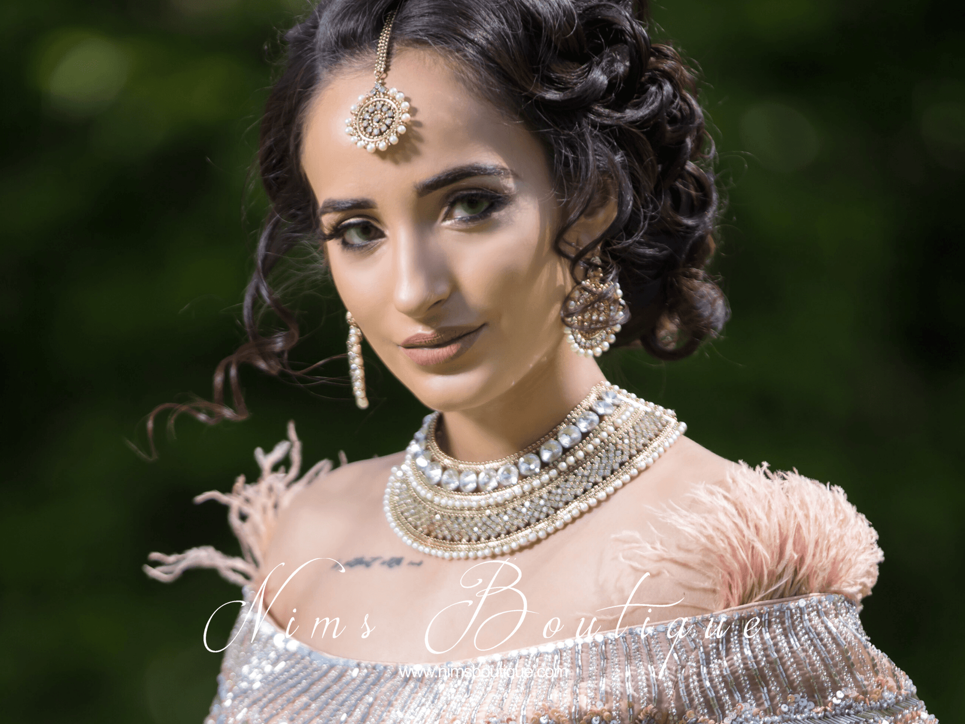 Nims Boutique Royal Jhanvi Antique Gold & Pearl necklace