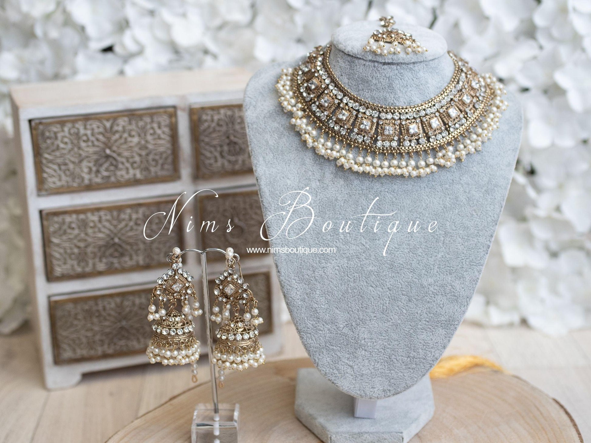 Nims Boutique Tamannah Royal Pearl Set