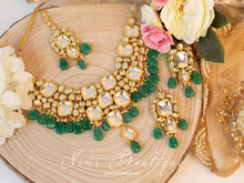 Sonali Dark Green Luxury Kundan Set