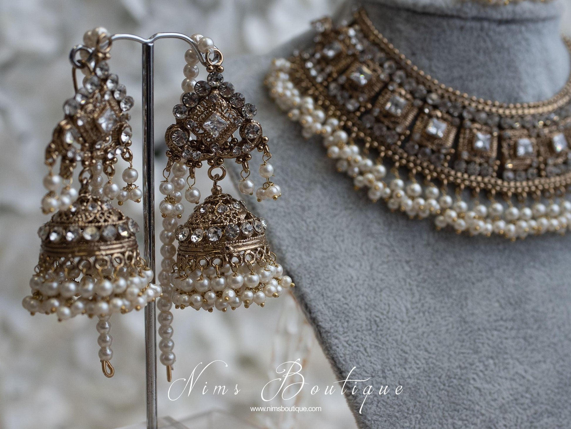 Nims Boutique Tamannah Royal Pearl Set