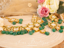 Sonali Dark Green Luxury Kundan Set