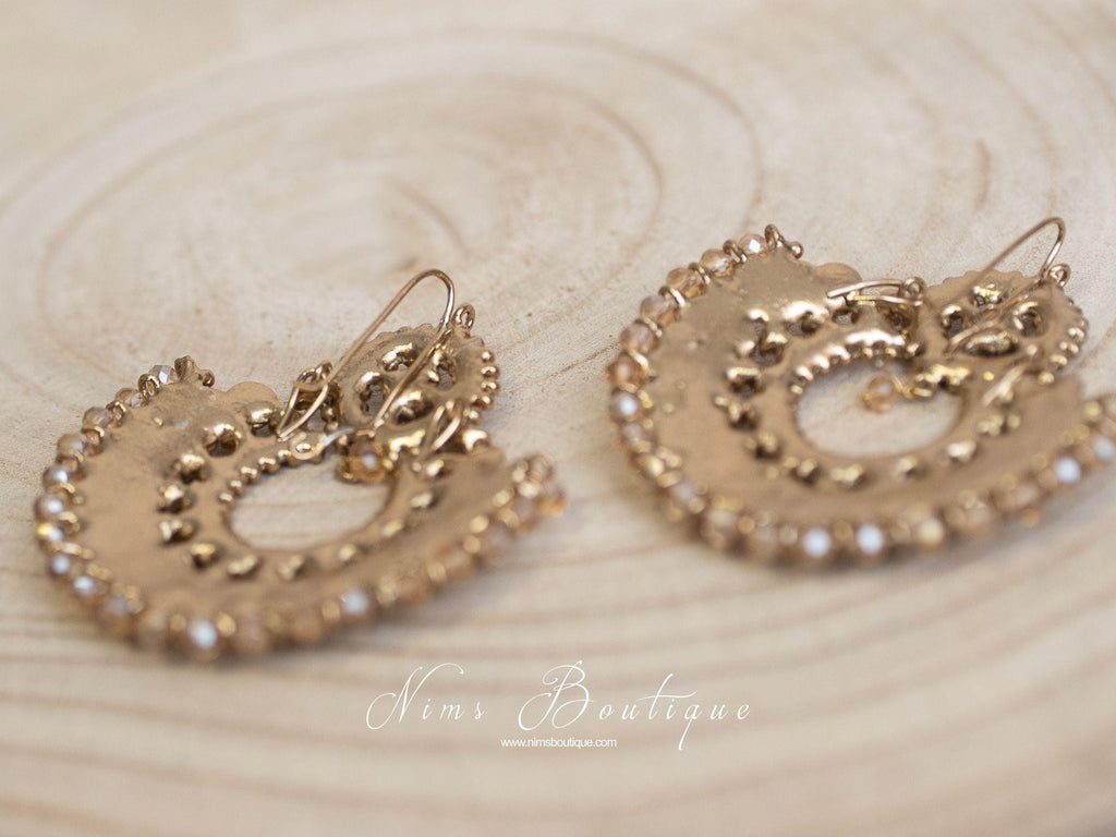 Nims Boutique Royal Gold Stone Chand Tikka Set