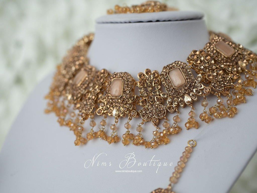 Nims Boutique Ananya Peach Maharani Set