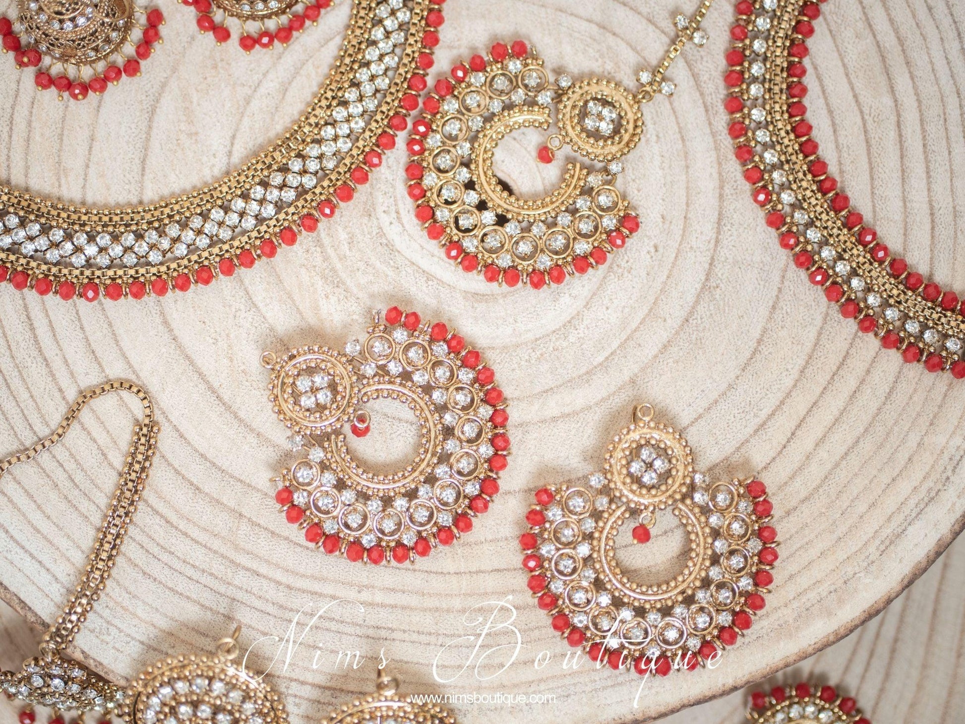 Nims Boutique Royal Red Statement Necklace
