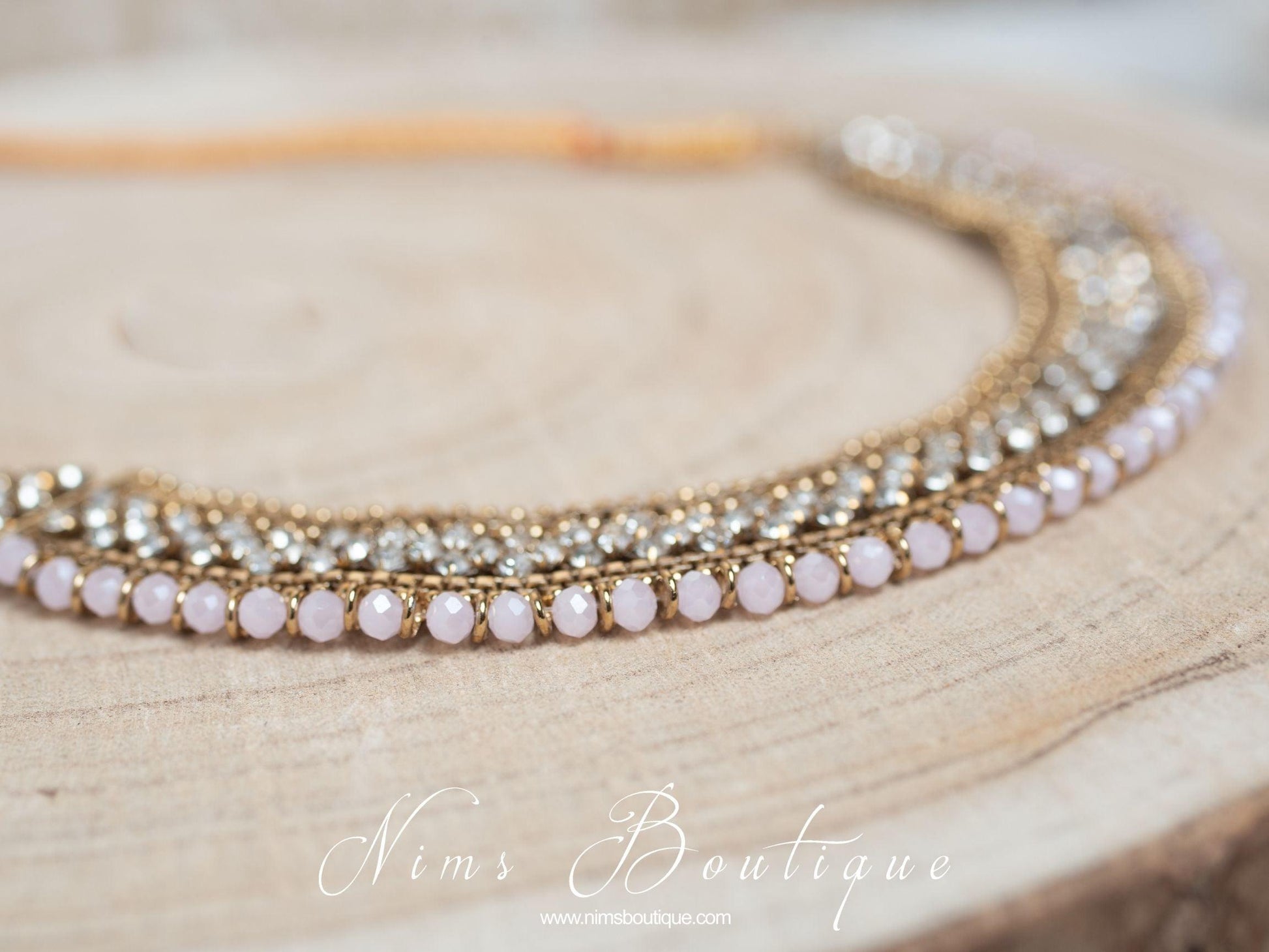 Nims Boutique Royal Blush Statement Necklace