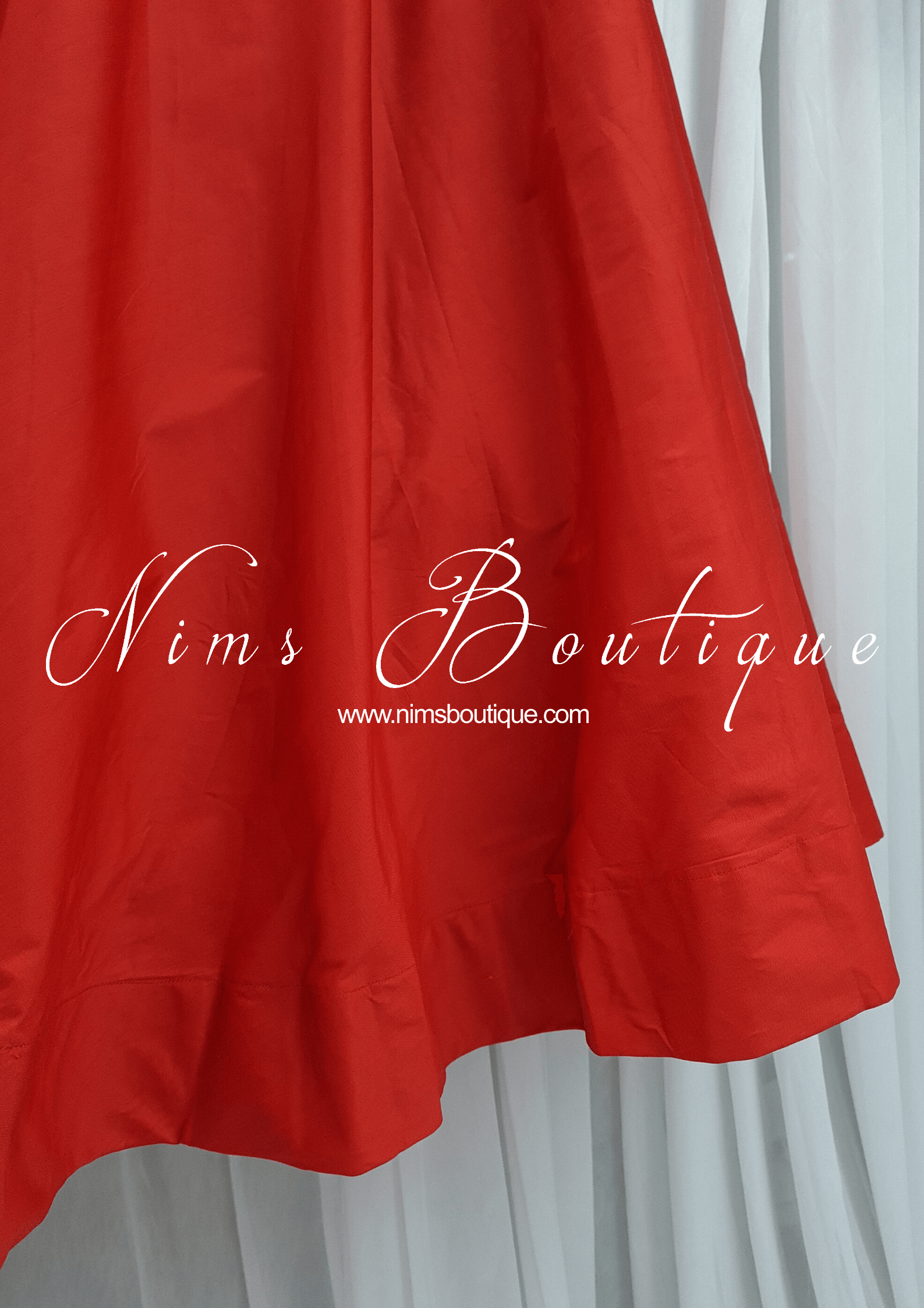 Nims Boutique Readymade Red Silk skirt/lehnga sizes 4-18