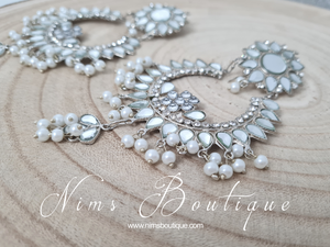 Tanuja Silver & Pearl Maharani Earrings