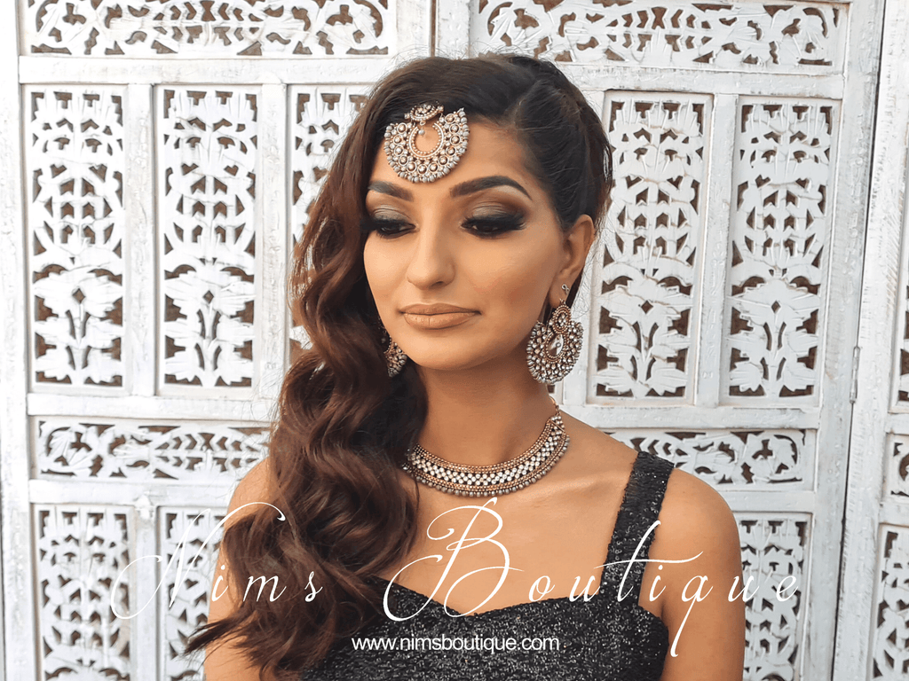 Nims Boutique Statement Royal Grey Necklace