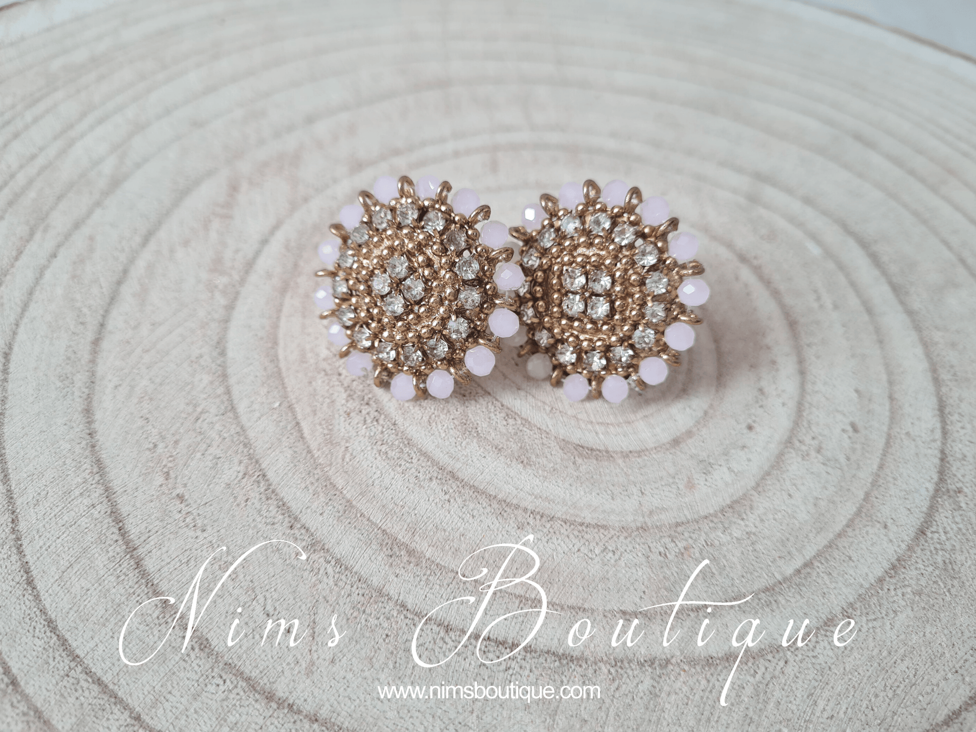 Nims Boutique Royal Blush Stud Earrings