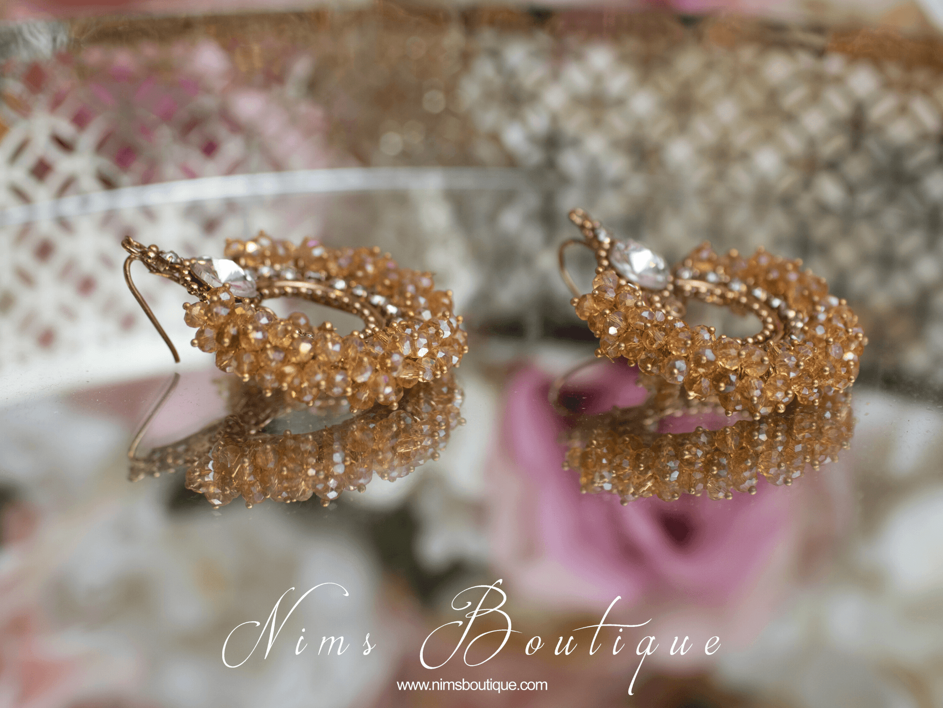 Nims Boutique Meghna Royal Gold Cluster Set