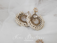 Nims Boutique Meghna Royal Pearl Cluster Earrings