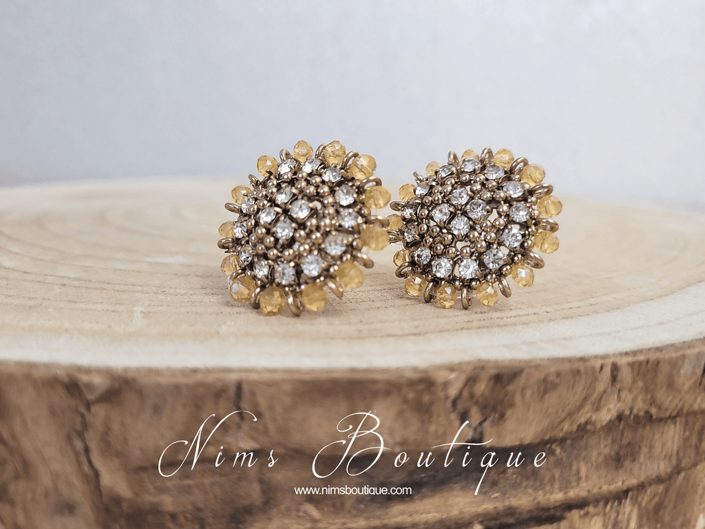 Nims Boutique Royal Gold Stud Earrings
