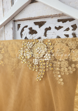 Gold Net Pearl Embellished Dupatta/Chunni (NP2)