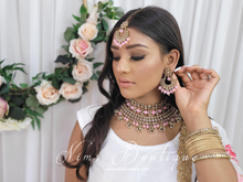Sonakshi Champagne Gold & Pink Polki Set